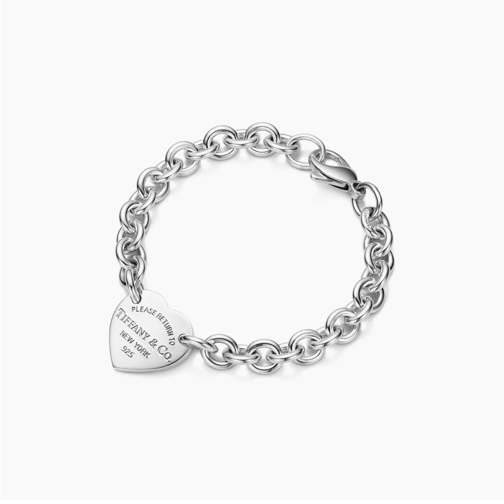 Tiffany & Co. Silver Heart Charm Bracelet